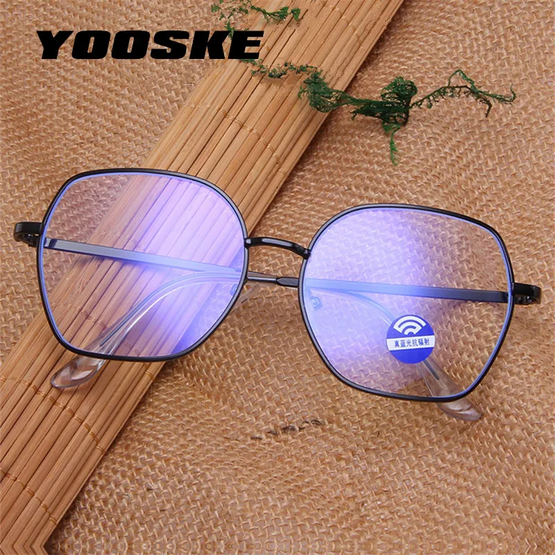 

YOOSKE Anti Blue Light Glasses Frame Women Clear Eyeglasses Men Computer Eyewear Transparent Spectacle Eyeglasses Frames