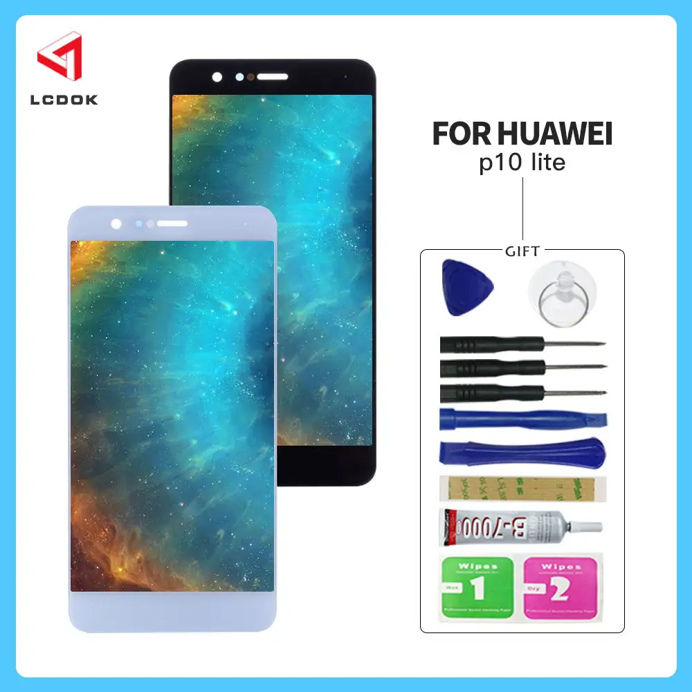 100% Тесты ЖК-дисплей для huawei P10 Lite был LX1 LX1A LX2 LX3 L03T Дисплей кодирующий