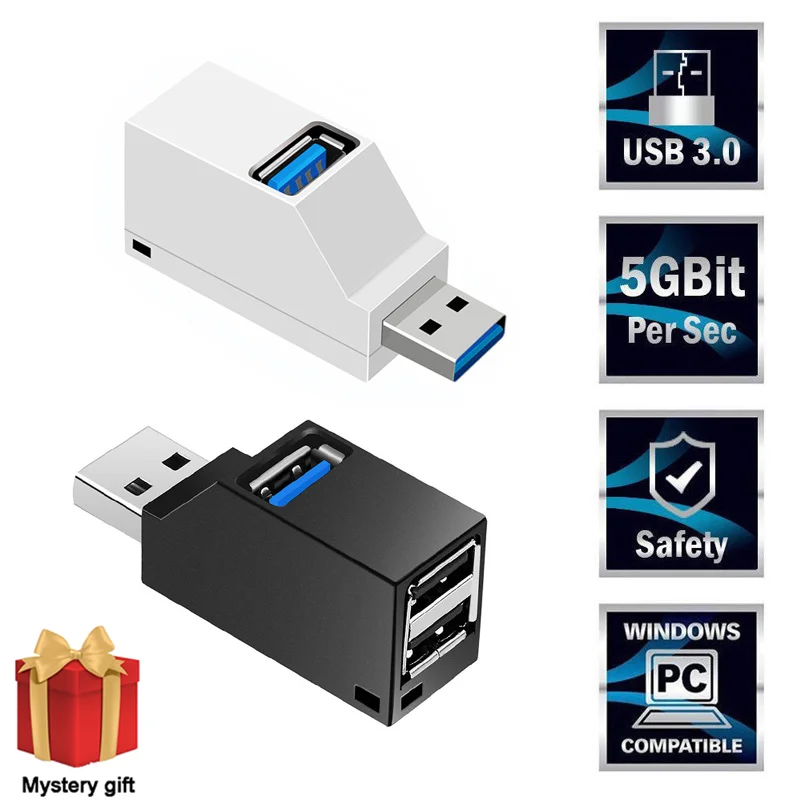 Универсальный мини разветвитель для ПК ноутбука MacBook Pro|USB-хабы| |