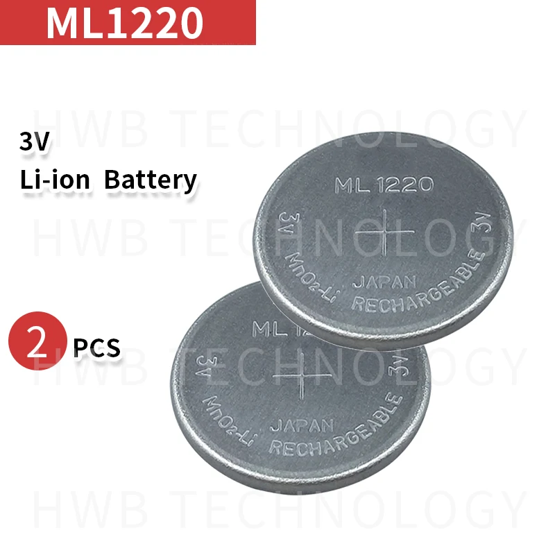 2 шт./лот ML1220 3V перезаряжаемые кнопочные батареи Бесплатная доставка! |
