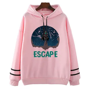 

Rocket Escape Anime Hoodie New Arrival Autumn Fashion Casual Short-Sleeved Hoodies Animal Print Clothing Gothic
