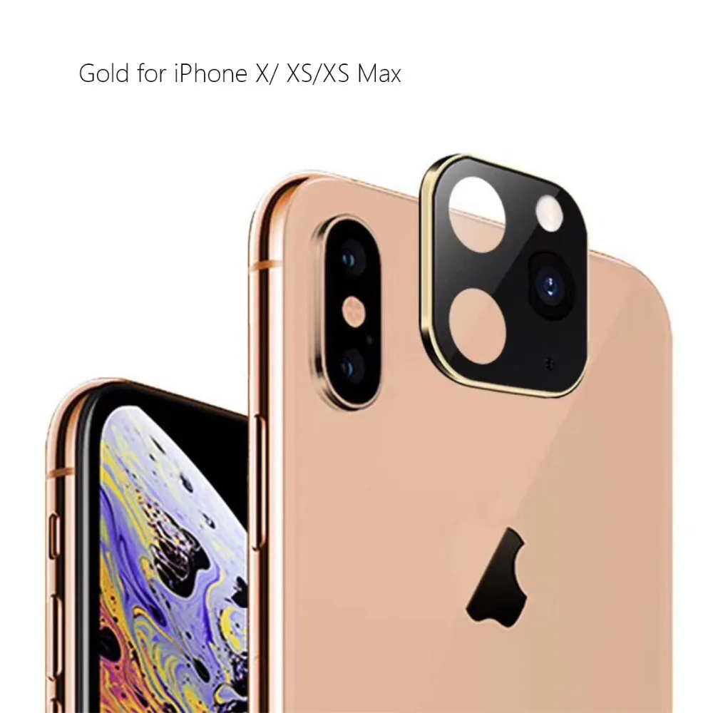 Задняя Защитная пленка для объектива камеры для телефона X XS Max выглядит как 11 Pro поддельная наклейка для камеры Htv теплопередача Винил