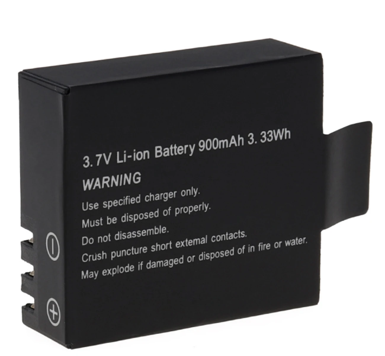 900mAh 3,7 V литий-ионный аккумулятор для Eken H9, H9r, H8, H8r, H8PRO, H3, H3r, GIT-LB101 спортивной экшн-камеры - Цвет: 1 PCS Battery only