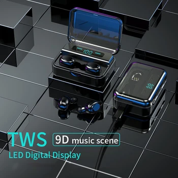 

TWS S590 Bluetooth 5.0 Earphones with digital LED Power display headsets & for sport & gaming headphones for xiaomi