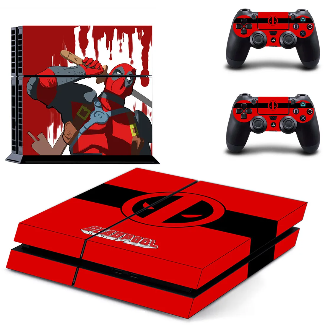 PS 4 наклейки Deadpool PS4 Виниловая наклейка для кожи Play station 4 Adesivos Pegatinas для консоли playstation 4 и 2 контроллера
