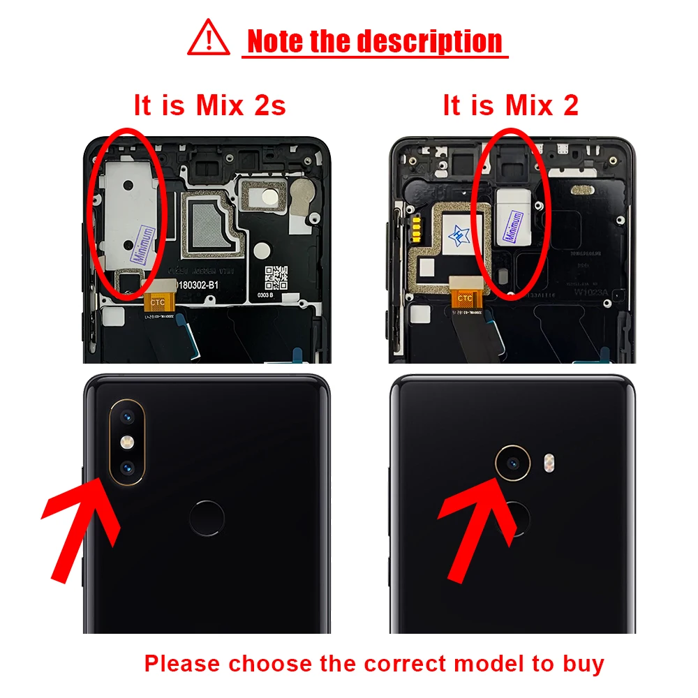 For Xiaomi Mi Mix Mix2 5.99" Lcd Display Touch Screen Digitizer Assembly With Frame For Xiaomi Mimix2 Mimix2s - Mobile Phone Lcd - AliExpress