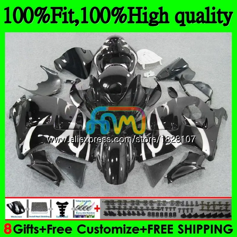 No. 1 Инъекции для SUZUKI Hayabusa GSXR 1300 GSXR-1300 57BS. 278 GSXR1300 08 13, 14, 15, 16 лет 2008 2013 черные белые обтекатели - Цвет: No. 1