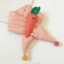 LDSLYJR стильный Детский шарф с рисунком моркови, модный шарф в Корейском стиле для мальчиков и девочек 17