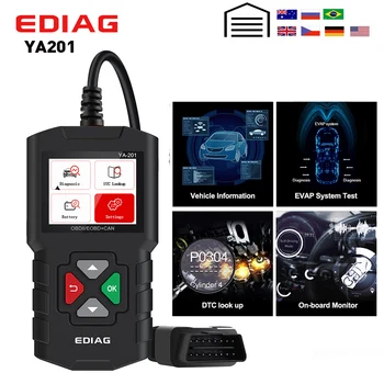 

EDIAG YA201 OBD2 code reader OBD 2 YA201 auto Reader Upgrade Via USB FREE Lifetime OBDII Car Diagnostic Tool PK CR3001 AL319