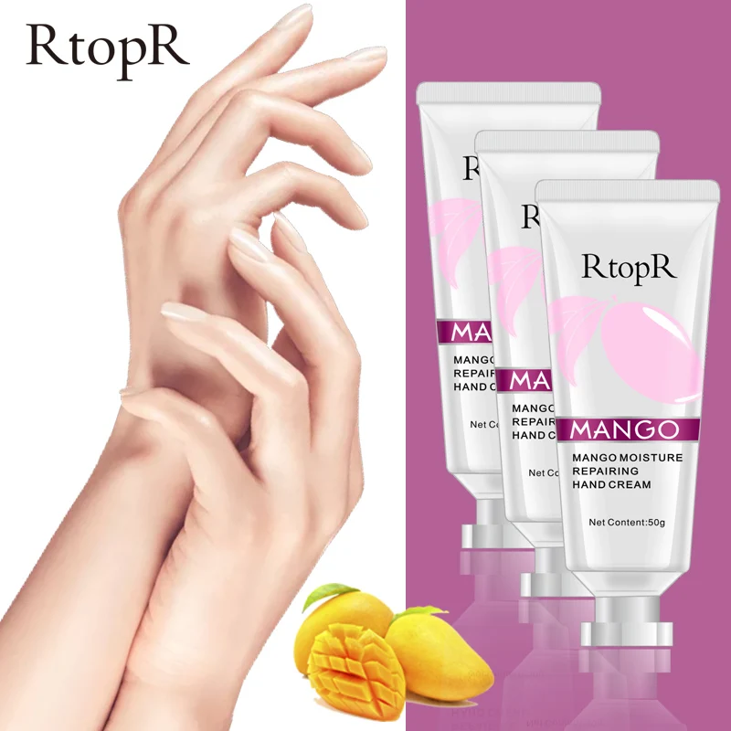 

3PCS Mango Whitening Antibacterial Firming Moisturizing Hand Cream Deep Repair Skin Nourish Improves Dry Skin Care Health Cream