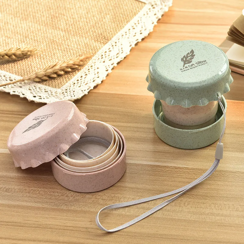 Дорожные Силиконовые Складные Выдвижные чашки объемом 130 мл телескопические