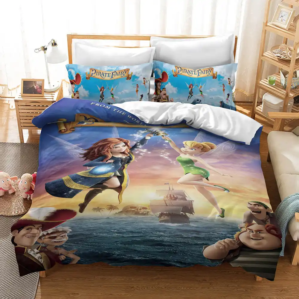 Disney Peterpan Tinker Bell Bedding Set Duvet Cover And Pillowcase Full Size Bed Set Comforter Set For Bedding Bedding Sets Aliexpress