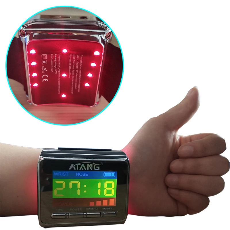

Medical Wrist Watch Laser Acupuncture High Blood Pressure Cold Laser Therapy Chronic Rhinitis High Blood Fat High Blood Sugar