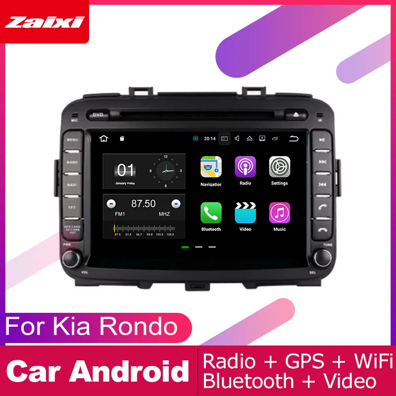 ZaiXi для Kia Rondo 2013~ автомобильное мультимедиа андроид система 2 DIN Автомобильный dvd-плеер gps-навигатор Радио Аудио WiFi