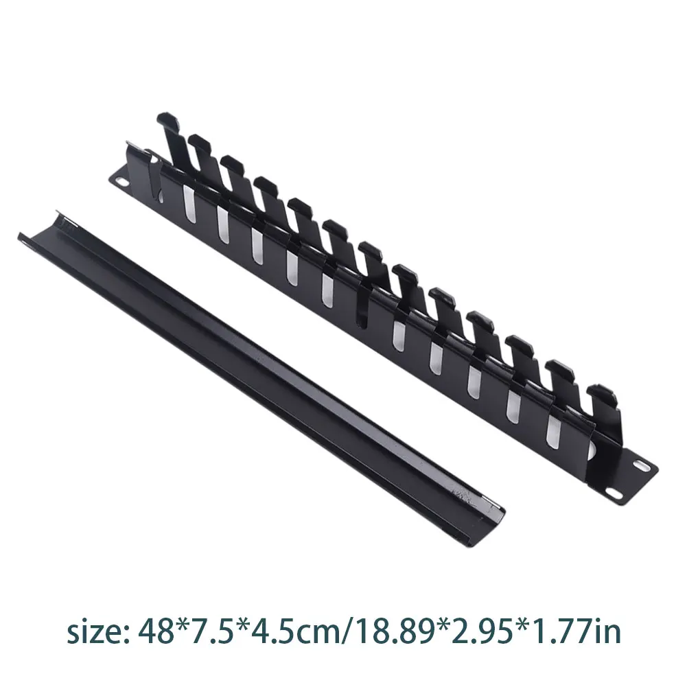 Cable Management Rack Horizontal Mount Cable Clips Rail 1U 20 Slots Distribution Frame Jack Modular Distribution Frame