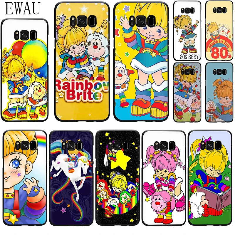 

EWAU Rainbow Brite Silicone phone case for Samsung S6 S7 Edge S8 S9 S10 plus S10e Note 8 9 10 M10 20 30 40
