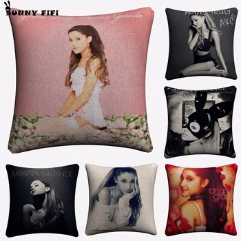 

Ariana Grande Your Truly Love Decorative Cotton Linen Cushion Cover 45x45cm For Sofa Chair Pillowcase Home Decor Almofada