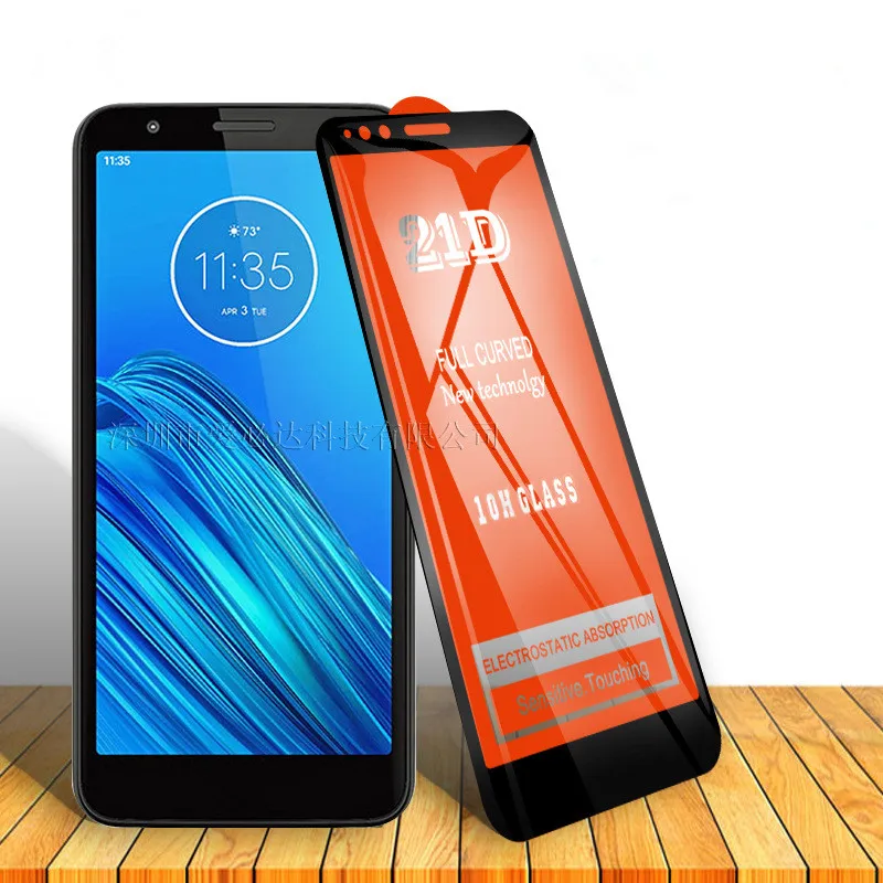 9D изогнутая Защитная пленка для экрана moto E6 play temoered Motorola e6 one power | Мобильные
