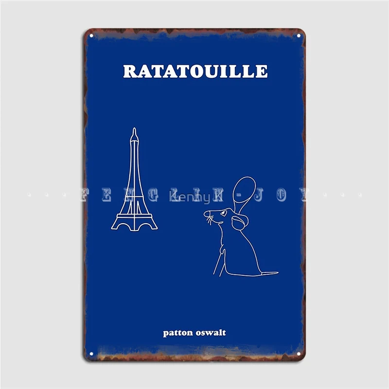 Minimalista Ratatouille Metal Sign Wall Pub Pub Garage Design Plates Tin Sign Poster