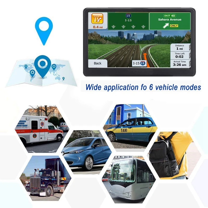 Gps навигация 7 дюймов HD Универсальный gps Смарт голосовое напоминание 8 Гб ПЗУ 256 Мб Глобальная навигационная спутниковая система-новейшая карта бесплатно