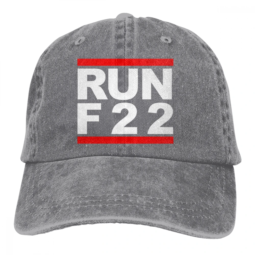 RUN F22 Casquette темно-синие унисекс Мужские Женские джинсовые бейсболка с ремешком кепки Регулируемый Гольф папа шляпа