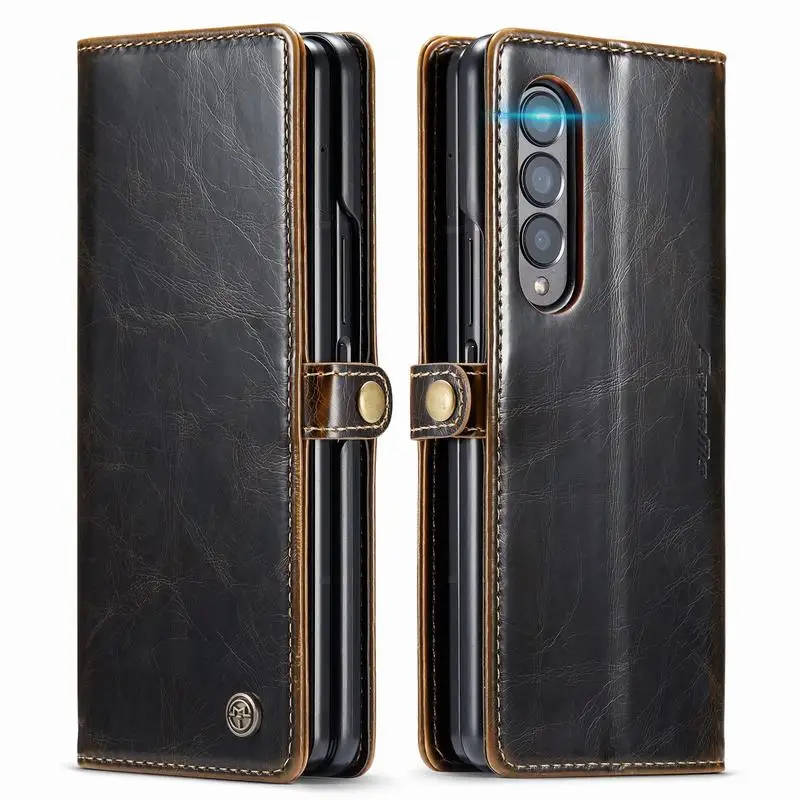 Leather Case For Samsung Galaxy Z Fold 3 4 5 Cover Business Wallet Shockproof Protector Shell For Samsung Z Fold 4 Case- Hb7cbf9634d074e479bebe4d90b963cedL