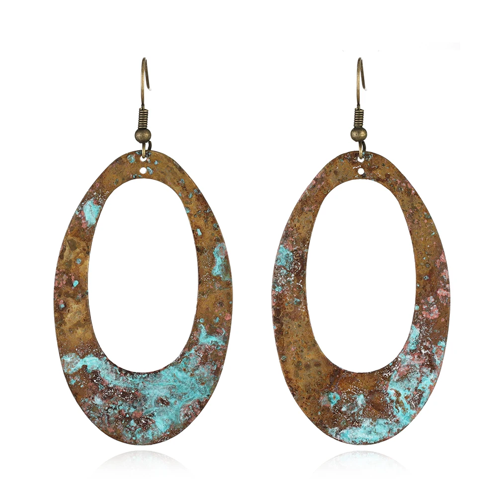 

Fashion vintage oval drop earring