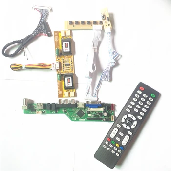 

For HT15X13-100/200 4CCFL LVDS 20Pin TV53 drive card board HDMI VGA AV USB RF Inverter+Remote+keyboard LCD display panel DIY kit