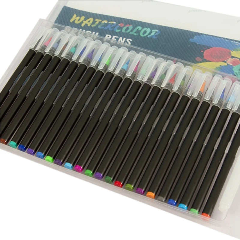 

48 Colors Watercolor Brush Pens Art Marker Pens for Drawing Coloring Books Manga Calligraphy School Supplies Stationery