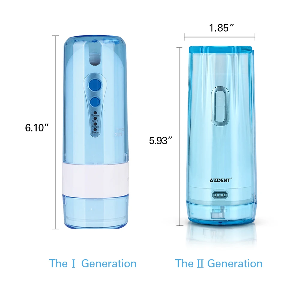 Online AZDENT Cordless Oral Irrigator Tragbare Wasser Dental Flosser Mit Reise Fall Akku 4 Modi Nase Sauber 5 Jet Tipps