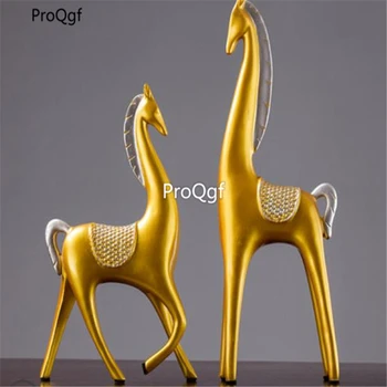 

ProQgf 1Pcs A Set Always in my heart deer Statue jinsewang