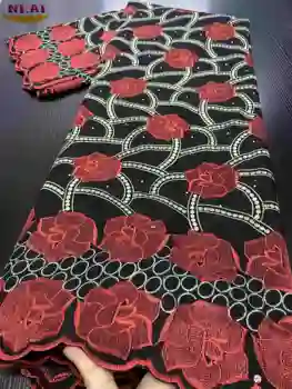 

NIAI Latest Swiss Lace Fabric Embroidery Swiss Voile Lace In Switzerland African Lace Fabric Cotton Fabric For Dress XY3305B-6