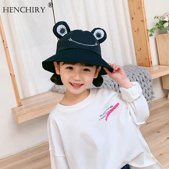 

HENCHIRY New Children's Fisherman Hat Spring & Summer Cartoon Frog Basin Hat Sunscreen Sun Hat Cute Boy&girl Embroidery Sun Hats