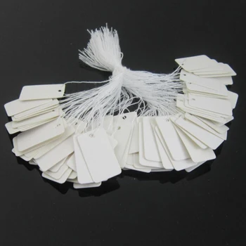 

100pcs White Marking Writable Price Tags for Displaying Jewelry Clothing Sale