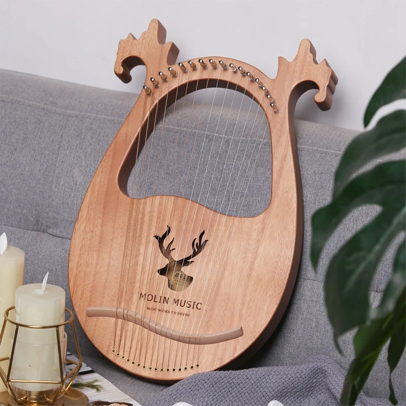 Lyre Harp 16 струн портативный небольшой арфа с прочными стальными струнами лесенка
