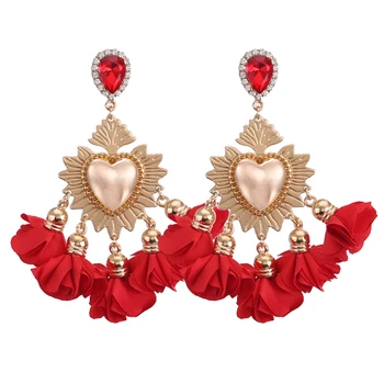 

Aretes De Mujer Modernos 2020 Fashion Earring Drop Earrings For Women Flower Tassel Earing Wedding Brincos Jewelry Girl Gifts