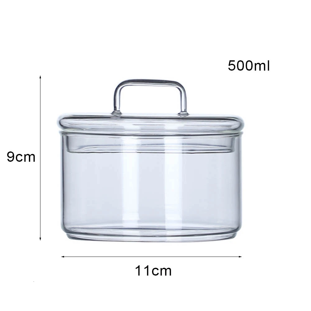 Heat Resistant Glass Bowl Stackabe Round Fruit Salad Bowls Clear