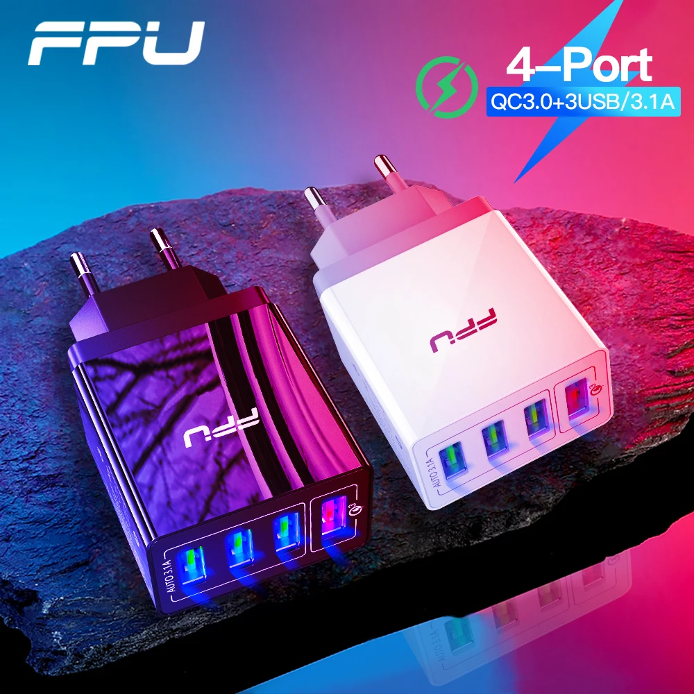 

FPU USB Charger Quick Charge 3.0 Fast Charger QC3.0 QC Multi Plug Adapter Wall Mobile Phone Charger For iPhone Samsung Xiaomi Mi