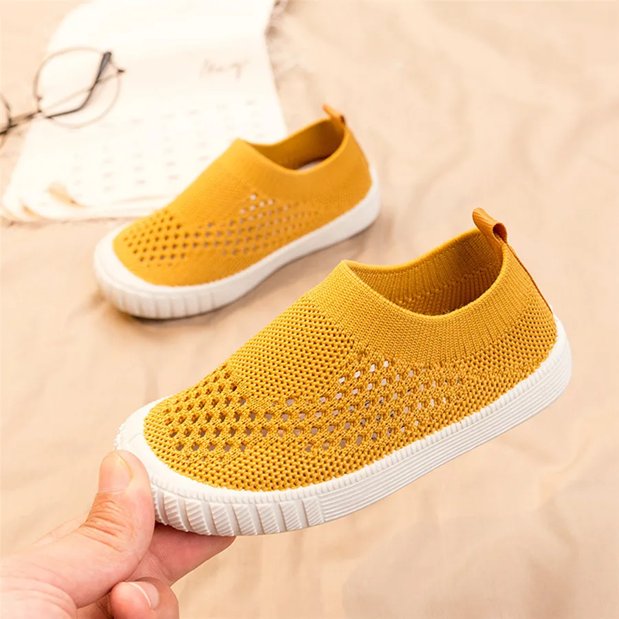 2019 breathable kids sneakers flying woven kids sneakers boys explosion models hollow mesh soft bottom kids sneakers girls 40J24 (18)