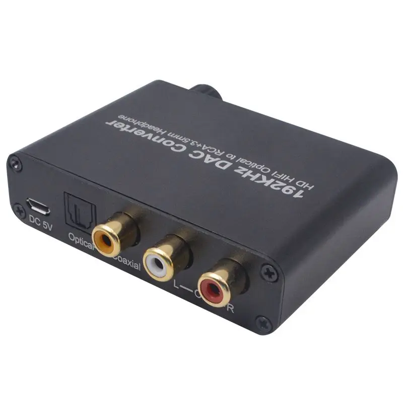  192kHz DAC della Fibra Coassiale Convertitore 5.1 HD Digital Audio Decoder Supporto AC-3/DTS Regola