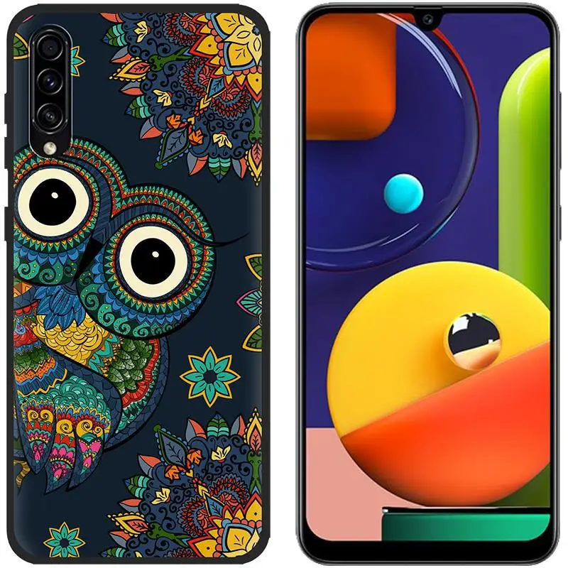 Для samsung A30s Чехол черный бампер мультфильм мягкий силиконовый чехол на заднюю панель телефона чехол s для samsung Galaxy A50s чехол милый Капа 30s 50s