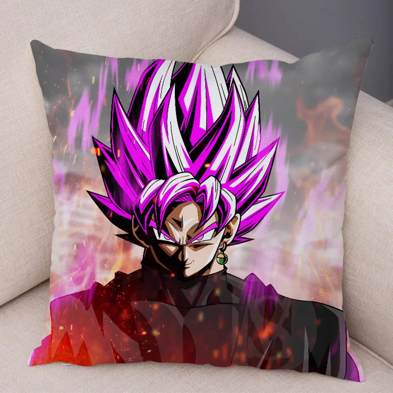1 Наволочка Dragon Ball для дивана домашняя короткая плюшевая 45x45 см Декор Япония Аниме Сон Гоку мультфильм Вегета Наволочка Чехол для подушки - Цвет: 1