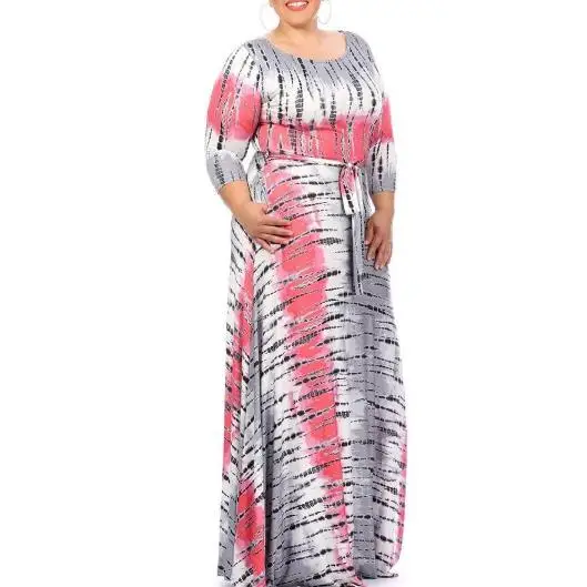 Beach Women Dress Retro Women Maxi Chiffon Dress Plus Size XL-5XL Vintage Printed Boho Women Dress Vestido de renda M366