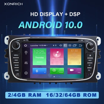 

IPS DSP 4GB 2 din Android 10 Car Radio Multimedia For Ford Focus 2 3 mk2 Mondeo 4 Kuga Fiesta Transit Connect S-MAXC-MAX Galaxy