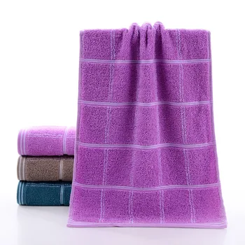 

Happiness Lattice-Pure Cotton Towel Three-Color Selectable Active Dye Comfortable Breathable Absorbent