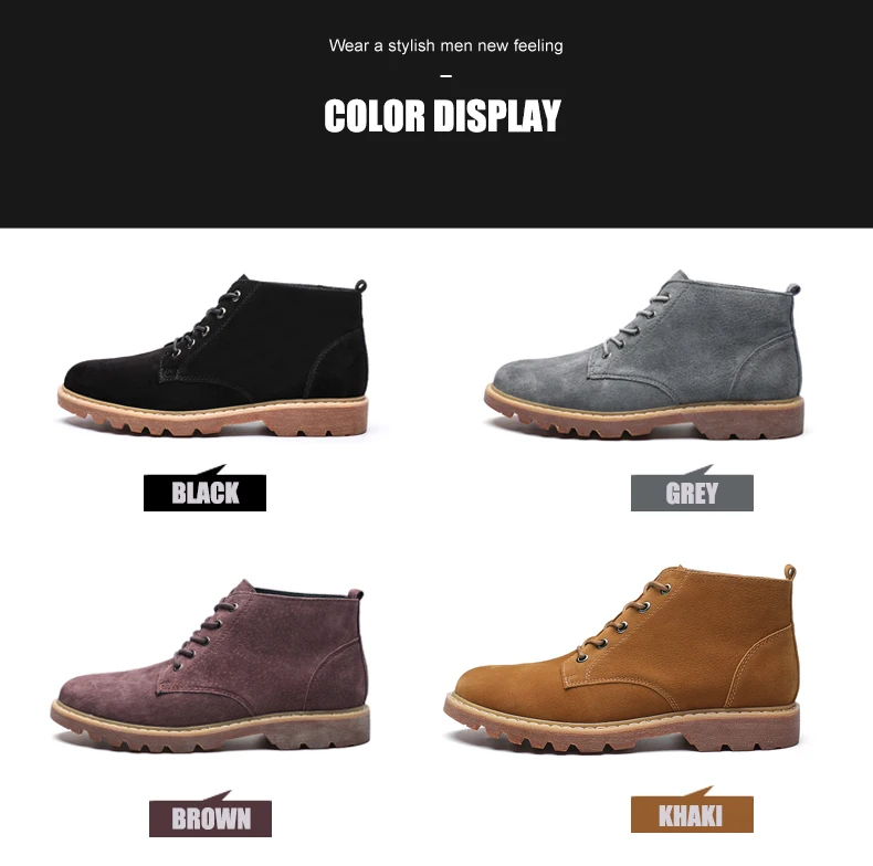 Sorrynam/мужские ботинки из натуральной кожи; Всесезонная Рабочая обувь; мужские ботильоны на шнуровке черного цвета размера плюс 38-48