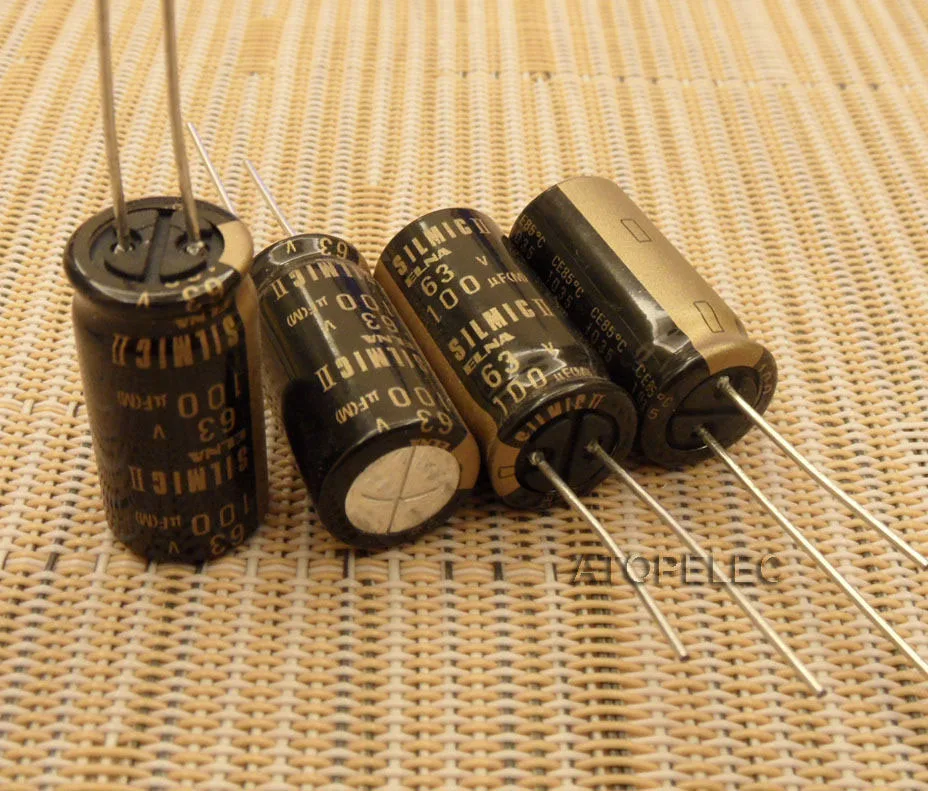 ELNA SILMIC II 100uF 25V Kondensator 4 Stück ELNA RF SILMIC II AUDIO Kondensator 100uF 25V 10x16 20% 85°C RM5 Elko 1000uf 25 V