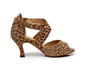 

Wholesale Salsa Jazz Ballroom Latin Dance Shoes For Dancing Women Professional Newmen Tap Latino Footwear Summer Leopard Sandals