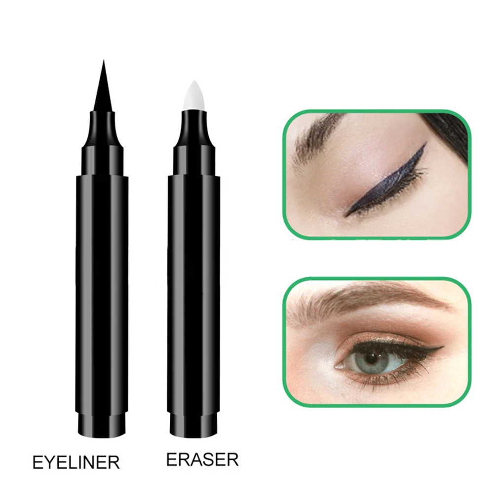 Private Label Eraser Pen Black Liquid Eyeliner Bulk Delicate Waterproof Makeup Custom LOGO Eye Liner Pencil Korean Cosmetics
