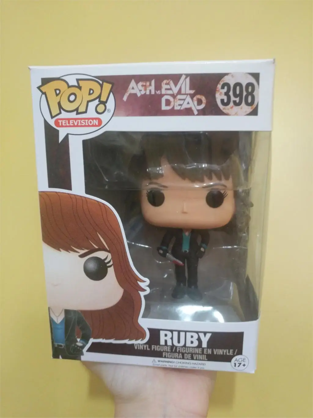with retail box Funko Pop Зловещие мертвецы персонаж пепел и рубин 10 см Виниловая кукла Фигурка Игрушки - Цвет: with retail box